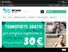 Tablet Screenshot of modainfantilmaricarmen.com